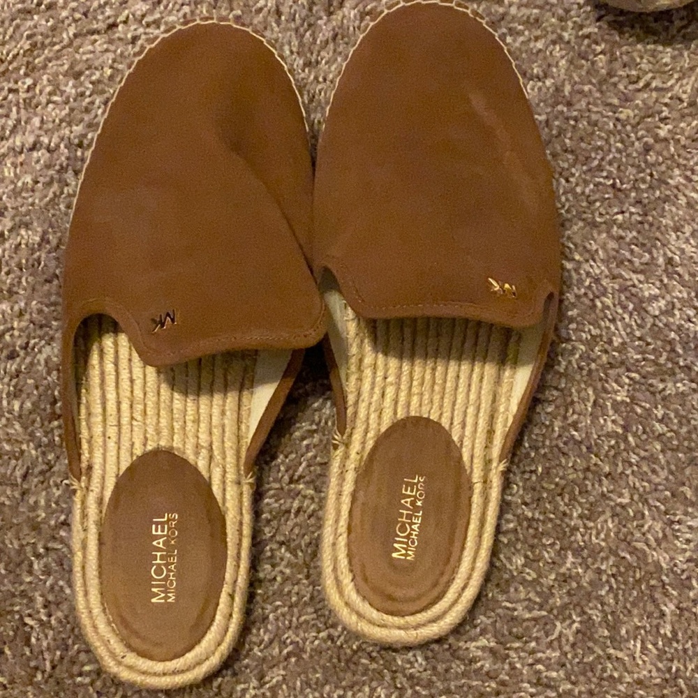 Brown espadrille flats